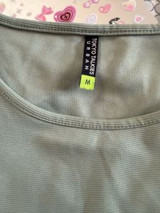 flattering sage green crop top