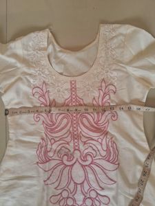 Orange &amp; Pink Printed Kurta