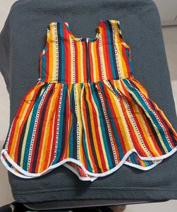 Colorful Striped Baby Girl Dress