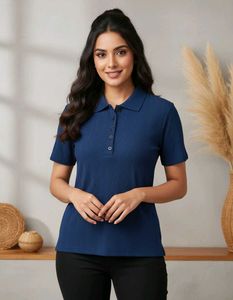 Stylish Blue Polo T-Shirt for Women