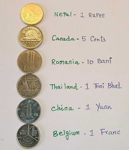 Set Of 6 UNC Condition Foreign Coins