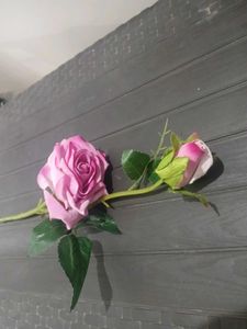 Artificial Pink Rose Stem
