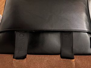 Montblanc Black Leather laptop bag