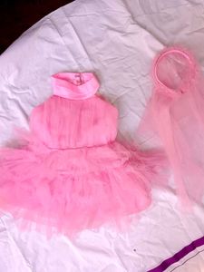 Princess Pink Tutu Dress with Headband