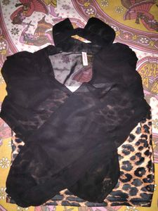 Leopard Print Top with Bolero