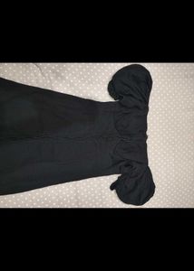 Chic Black Ruched Mini Dress