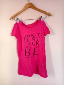 Rose Clinched Waist Cotton Top For Women