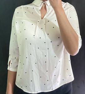 White Polka Dot Blouse