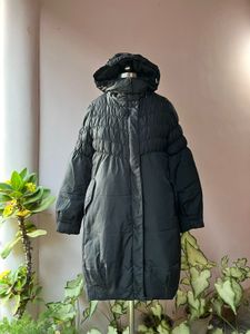 Black long puffer jacket