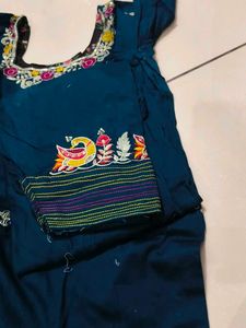 Embroidered cotton suit
