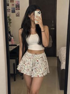 Floral Print Ruffle Shorts