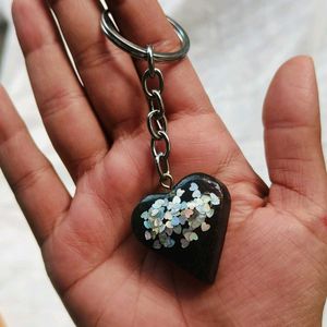 Sparkly Heart Keychain