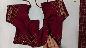 ✨ Maroon &amp; Gold Net Lehenga Set for Navratri
