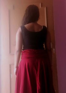 Elegant Red Ethnic Skirt