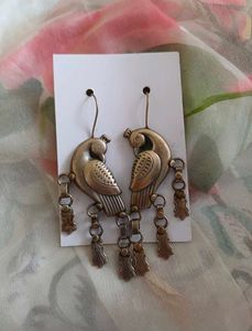Brass handmade lightweight Bird Design Earrings