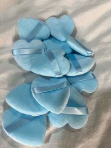 Heart-Shaped Powder Puffs (Set of 12)