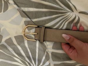 H&amp;M Stylish Suede Belt with Gold Buckle