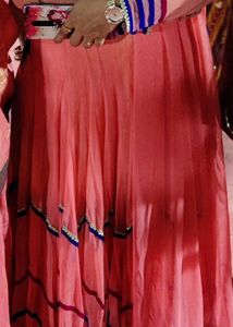 Peach/Coral Anarkali Suit