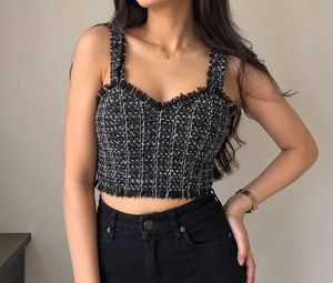 Chic Tweed Crop Top