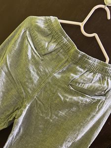 Linen Drawstring Cropped Pants