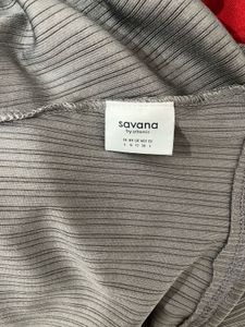 Stylish Ribbed Button-Up Shirt