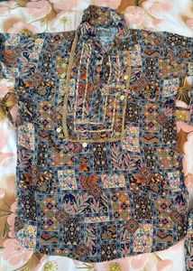 Colorful Printed Co-ord Set with Embellishments