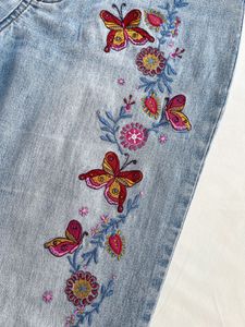Y2k Embroidered bootcut jeans