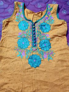 Anarkali Kurta Set, With Full Embroidery Design. More Prettier Than Picture.