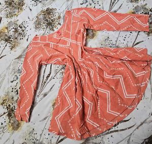 Stylish Orange chunri short Kurti