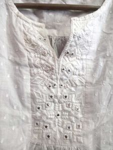 White Embroidered Kurta