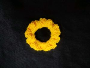 Handmade Yellow Crocheted Scrunchie💛