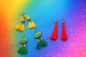 Colorful Tassel Earrings - Statement Jewelry