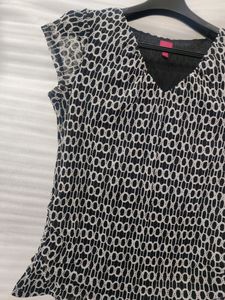 Black Printed Top