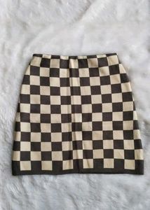 beautiful Checkered Mini Skirt