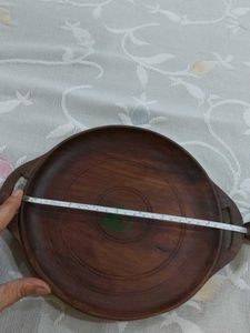 Handcrafted Wooden Serving Bowl Set with Tray