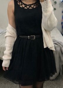 Black A-line Dress