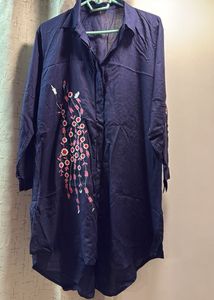 Heavy Embroidered Cotton Tunic Kurta