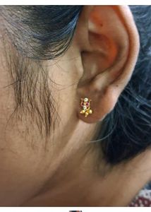 Charming Stud Earrings with Pink &amp; White Stones