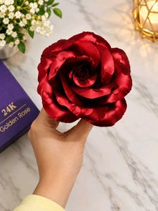 24K Golden Rose Artificial Flower