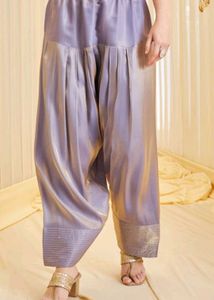 Farshi Lilac Kurta Set with Golden Dupatta