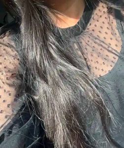 Sheer Black Polka Dot Top