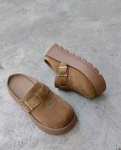 Chic Suede Platform Clogs