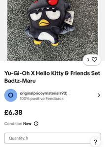 Yu-Gi-Oh X Hello Kitty &amp; Friends Set Badtz-Maru