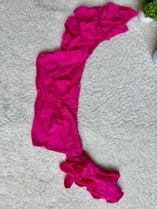 Hot Pink Off-Shoulder Bikini Top