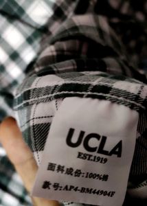 UCLA Plaid tailored Cotton Shirt Size - M