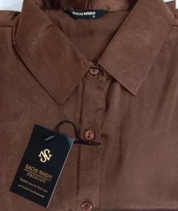 Satin Button-Up Shirt
