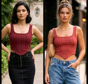 Set of Two Corset Style CropTop
