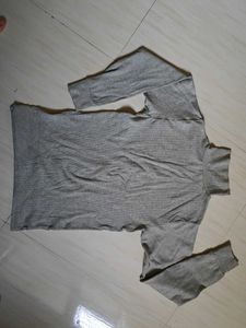 Grey Turtleneck Sweatshirt