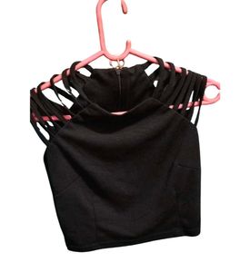 Stylish Black Strappy Top