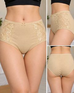 Marks & Spencer Beige Lace High-Waisted Brief